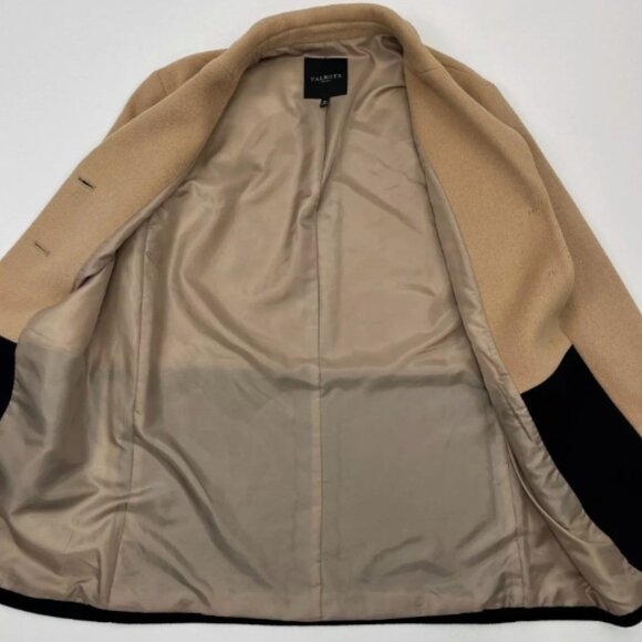 Talbots‎ Petites Colorblock Wool Viscose Coat - Picture 6 of 13